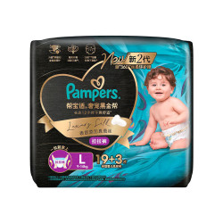 帮宝适 黑金帮拉拉裤 L码19+3片 蚕丝柔软