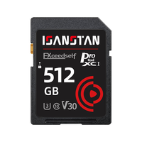ISANSTAN 512GB U3 V30 4K高速 SD存储卡
