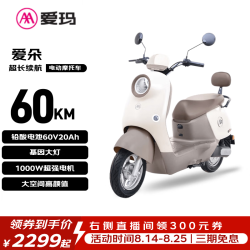 爱玛 80km长续航 电动自行车  铅酸电池 百利米