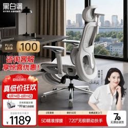 黑白调 新P2Ultra 720°扶手 霜白脚托-线控 电脑椅