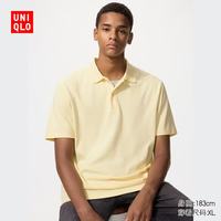 优衣库 482302 AIRism面料 浅黄色 4XL 男士POLO衫