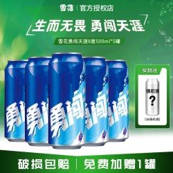 雪花 啤酒勇闯天涯500ml*20听全麦酿造精酿原浆整箱批发官方正品店