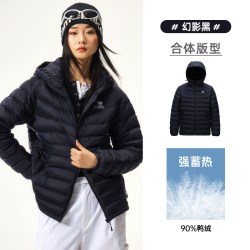 骆驼 火焰轻薄羽绒服女装2026秋冬新款鸭绒连帽短款保暖排骨外套