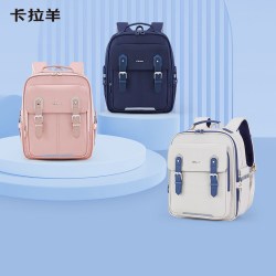 卡拉羊 小学生云朵书包女大容量轻便6维防下坠减负双肩包男中学生