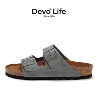 移动端：Devo Life Devo/的沃软木鞋男女同款休闲时尚情侣凉拖26625