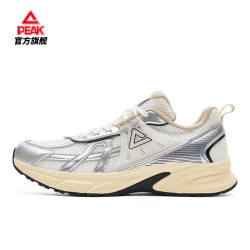 匹克 态极运动复古跑鞋 白/银/黑-男款 39