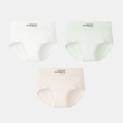 棉竹屋 无痕内裤女夏薄款纯棉裆7A抗菌莫代尔舒适透气中腰裸感三角裤