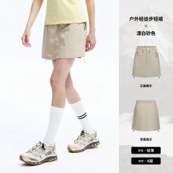 navigare 小帆船2026夏季新款女士A字裙设计感抽绳轻薄休闲短裙子