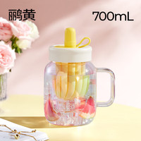 HAERS 办公室桌面杯t 炫彩玻璃杯700ml