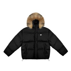 FDR R字可拆卸毛领羽绒服 男 加厚面包服外套
