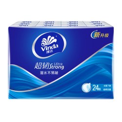 维达 手帕纸纸巾小包超韧4层 24包 经典无香系列迷你便携