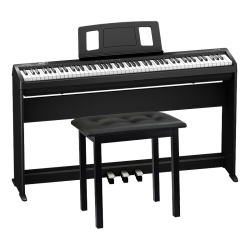 Roland FP18 88键重锤电钢琴 黑色 主机+三踏板木架+琴凳