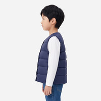 千仞岗 90%白鸭绒 水墨蓝 110cm 儿童羽绒马甲