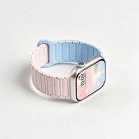 移动端：匠戴 适用iwatch10表带苹果S11手表applewatch9多巴胺拼色硅胶s8磁吸新款se3运动高级s7夏天男女款Ultra3智能