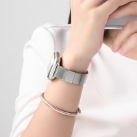 移动端：匠戴 升级双磁吸|匠戴适用iwatch11表带S10苹果S11手表Applewatch9凉感米兰尼斯SE3运动夏天金属s8男女款7高级智能