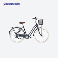迪卡侬 城市自行车变速复古车UBB深藏青色S码160-175CM 28英寸 4016237