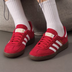 adidas 三叶草红色板鞋女鞋2026夏季新款T头德训鞋