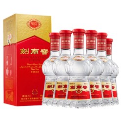 剑南春 水晶剑南春 52度375ml*6白酒整箱浓香型 团聚自饮