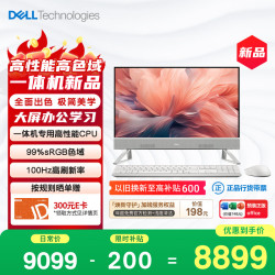 戴尔 灵越 新款 高端一体机 台式电脑(13代i7-1355U 16G 1T)美学白 23.8大屏 100Hz 办公学习机
