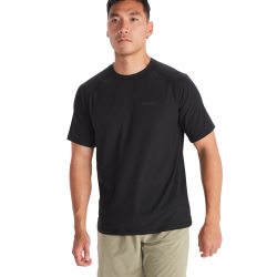 MARMOT 男式 运动T恤 windridge ss 圆领 短袖 标准版型 Black Large