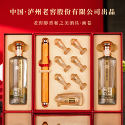 泸州老窖 醇香和之美 52度500ml双支礼盒*2套 礼盒整箱装 送礼 浓香型白酒