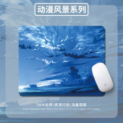 动漫风景系列鼠标垫男办公护腕电脑垫颜值笔记本键盘耐脏防滑垫