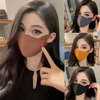 美拉德春秋季无痕防风口罩立体多色透气扣罩防晒骑行外出时尚防尘
