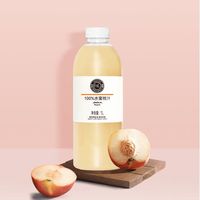 百亿补贴：胖东来 100%水蜜桃果汁无添加1L*6瓶原装整箱家庭实惠