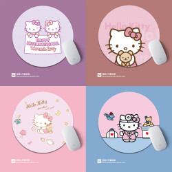 朵程 Kitty凯蒂猫鼠标垫小号女生办公宿舍键盘便携防滑电脑桌垫