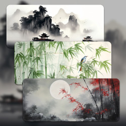 鼠标垫超大古风写意电脑桌垫水墨古字画键盘垫滑鼠垫办公电脑垫子