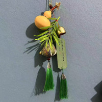 端午挂件葫芦粽子l铃铛手工编织小粽子门挂装饰