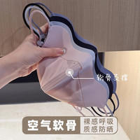 朋意 夏季软骨支撑薄款无痕防晒口罩女出行好物冰感可调节立体