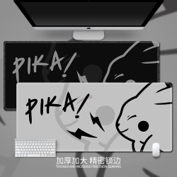 皮卡丘创意鼠标垫定制男女生电竞游戏键盘垫办公大号锁边办公桌垫