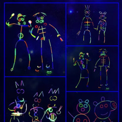 七彩荧光棒儿童玩具魔法棒夜光棒手环发光创意玩具夜光玩具