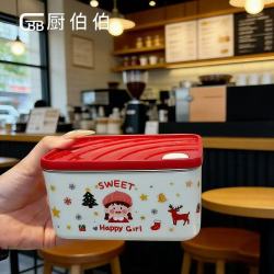 圣诞饭盒不锈钢便当盒学生上班族饭盒餐盒带盖