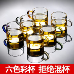 泡茶双层爆款透明喝水杯家用耐热杯品茗杯功夫喝茶杯高硼硅玻璃杯