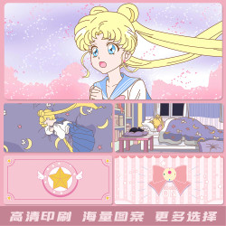 粉色美少女心鼠标垫ins风高颜值动漫小樱超大护手腕定制电脑桌垫