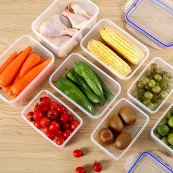 潮嘉潮居 冰箱食物保鲜盒食品收纳盒塑料微波饭盒冰箱保鲜收纳盒