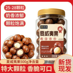 秋淘 特大颗粒-夏威夷果500g罐装 坚果干果仁早餐饱满营养追剧休闲零食