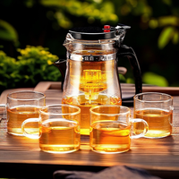 玻璃过滤耐热泡茶壶加厚简约茶具壶泡茶杯带盖玻璃杯茶水泡茶器具