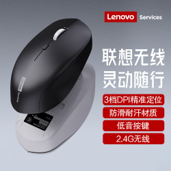 联想 无线鼠标静音商务办公台式电脑笔记本通用女生USB