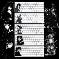 水墨风漫画少女武士键帽适配磁轴美加狮mad68/fire68/mad60/atk68
