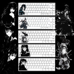 水墨风漫画少女武士键帽适配磁轴美加狮mad68/fire68/mad60/atk68