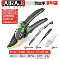 AIRAJ 园艺剪双面修枝剪果树枝省力园林花枝花艺sk5大号修枝锯修枝神器