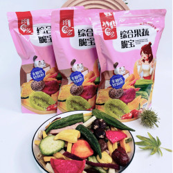 珍爱多 DL2珍爱多粉色动人12种综合果蔬脆250g/包*3包 办公室馋嘴小零食