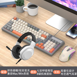蝰蛇 K8游戏键盘有线电竞机械手感台式电脑笔记本办公商务背光炫彩
