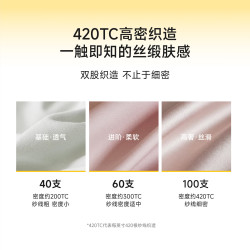 MIDO HOUSE 四件套纯棉床上用品100%全棉100支纯棉床单被套被罩A类轻奢 蔷薇粉配香槟金