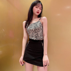 长短拉链高腰黑色半身裙女显瘦设计感夏小个子小众安全裤内衬修身