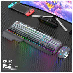 蝰蛇 K16机械手感电竞游戏有线球帽发光台式电脑笔记本办公通用USB