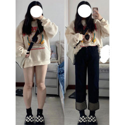 YOBARLA 黑色新款阔腿牛仔裤女款2026女夏季爆款大码九分显瘦高腰直筒裤子